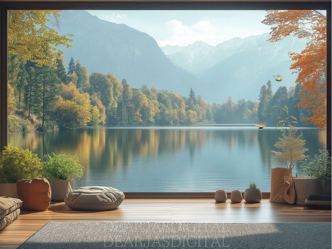 Lake View Virtual Background for Zoom, Teams, Meets, ex 169 Ratio