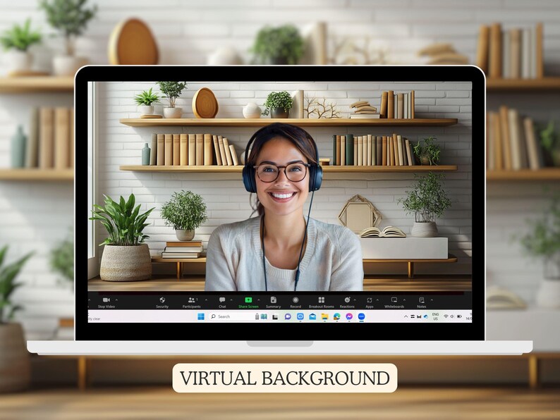 Zoom Backgrounds Home Office Virtual Office Zoom Background Office