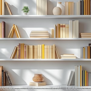 Modern Shelving Office Zoom Background | Virtual Background for Zoom/ Microsoft Teams/Videoconferences/Streaming