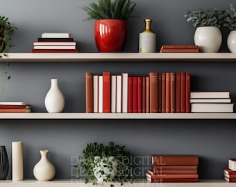 Bookshelf Zoom Background | Home Office Backdrop (Digital Download)
