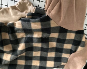 Greyhound Jammies - Large - Brown & Black Buffalo Plaid