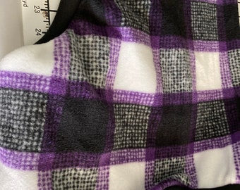 Greyhound Jammies. Small.  Purple And Black Plaid