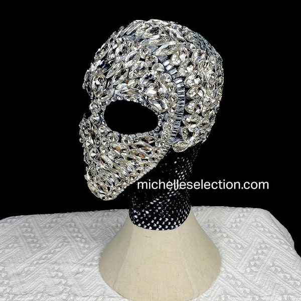 Sparkly Stone Full Face Mask - Perfect for Nightclubs & Disco Nights