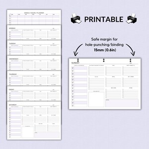 Work Week Planner Printable Weekly Schedule Template Weekly Planner ...