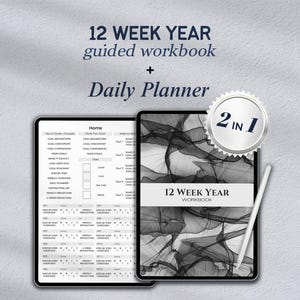 Digitaal werkboek voor 12 weken Digitale planner Doelplanner voor 90 dagen Werkboek voor 12 weken doelen stellen Werkboek planning driemaandelijkse doelen GoodNotes