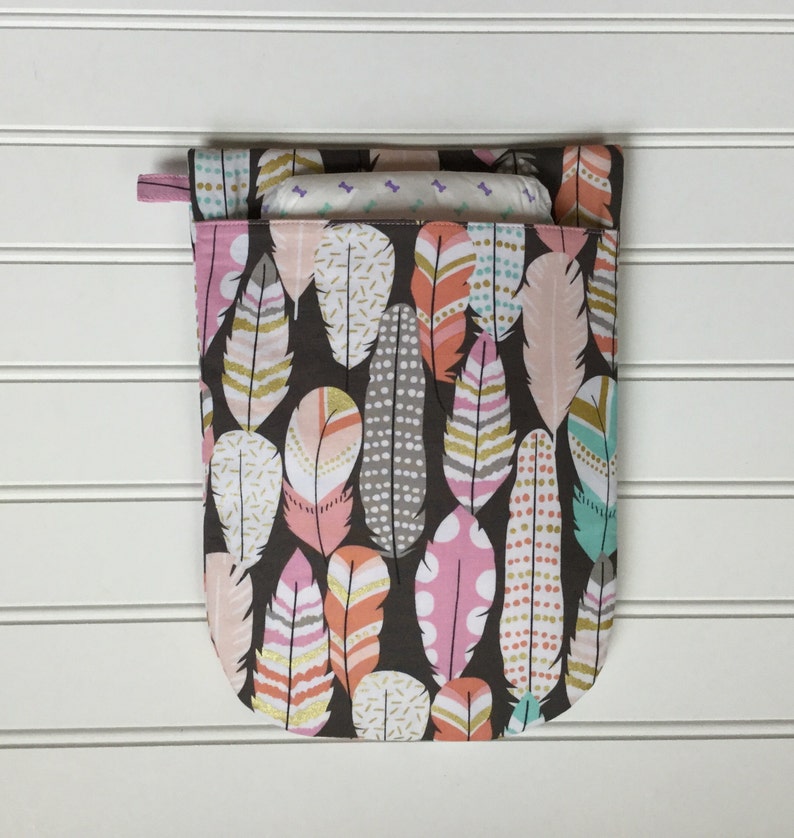 purse organizer Feather diaper and wipe clutch