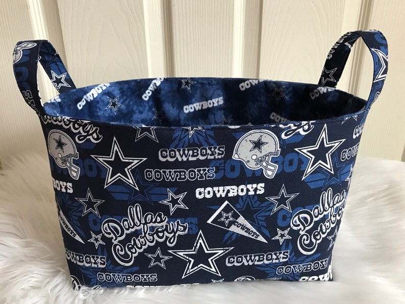 Last One Dallas Cowboys Fabric Storage Basket Room Etsy