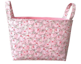 Kawaii piggy storage basket***kawaii, Baby girls gift, Birthday gift basket, Pig decor, Car Organizer***