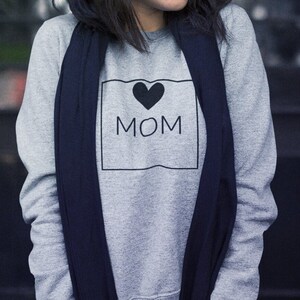 Heart Mom Box Crewneck Sweatshirt for Congenital Heart Defect Awareness