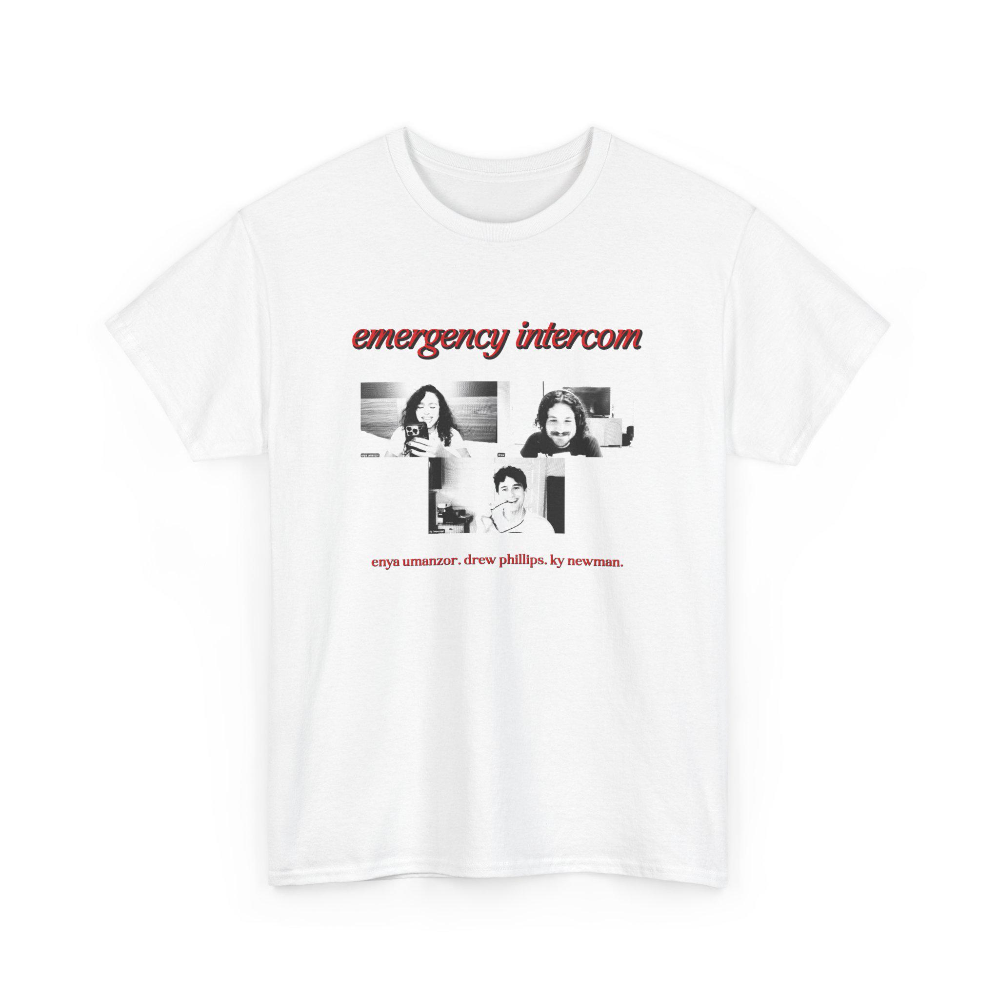 Emergency Intercom T-shirt, Enya Umanzor, Drew Phillips, Ky