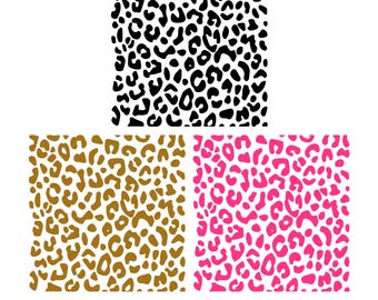 3 pcs. (3-Color) Leopard Print Pattern SVG Animal Print PNG Repeating Cheetah DXF pdf eps for Cricut Cut File Instant Digital Download