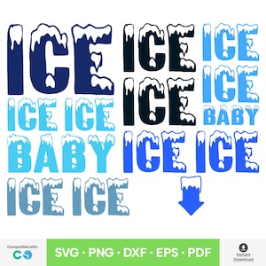 6 pcs. ICE Designs SVG PNG dxf eps pdf instant Download