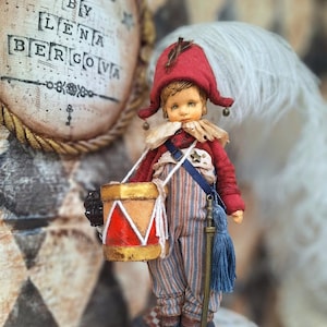 Boudoir Puppe Pierrot  Vintage style doll Collectible OOAK Pierrot Clown doll Harlequine Souvenir doll Interior Handmade doll Angel Pierrot