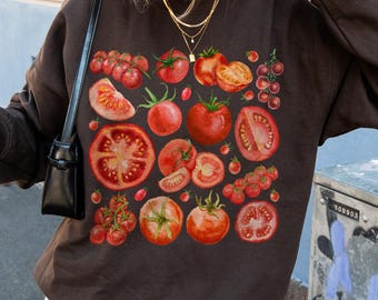 Tomattröja, rolig Foodie-tröja med tomater, kökspresent till matlagning, bondens marknadströja