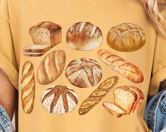 Sourdough Bread T-Shirt, Foodie Graphic Tee Gift for Bakers, Fun Sourdough Baking Shirt
