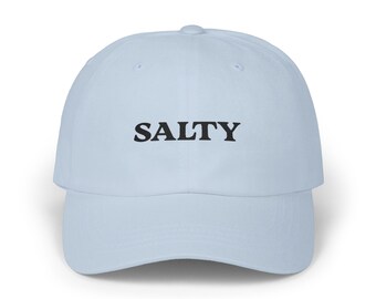 Salty Embroidered Cap, Funny Foodie Kitchen Hat, Gift for Sassy Chefs & Bakers, Adjustable Cap