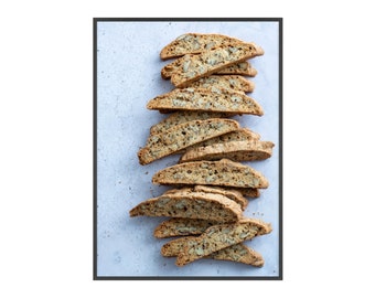 Biscotti lovers Poster with Wooden Frame