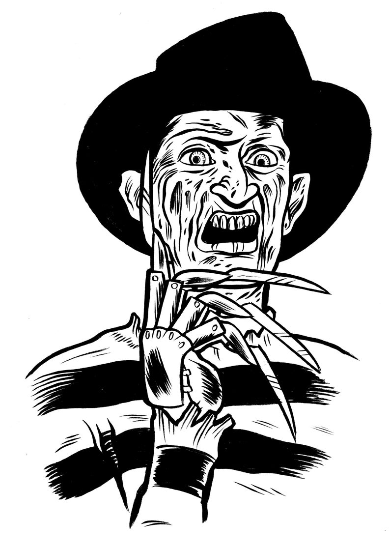 Freddy Krueger ORIGINAL ILLUSTRATION | Etsy