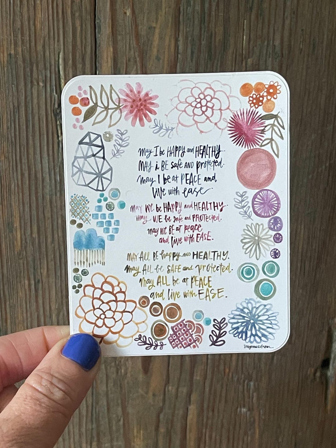 Metta Meditation Sticker | Loving Kindness Affirmation | Waterproof ...