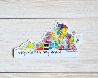 virginia has my heart - vinyl weatherproof sticker - 2 sizes