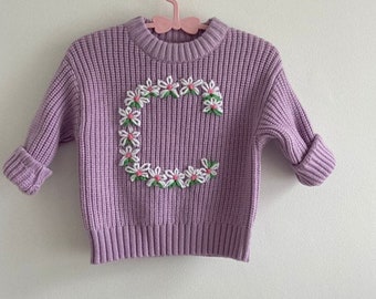 Conception de pull/pull lettre personnalisée pour enfants