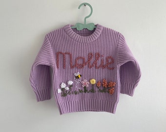 Modèle personnalisé de pull/pull avec prénom pour enfant