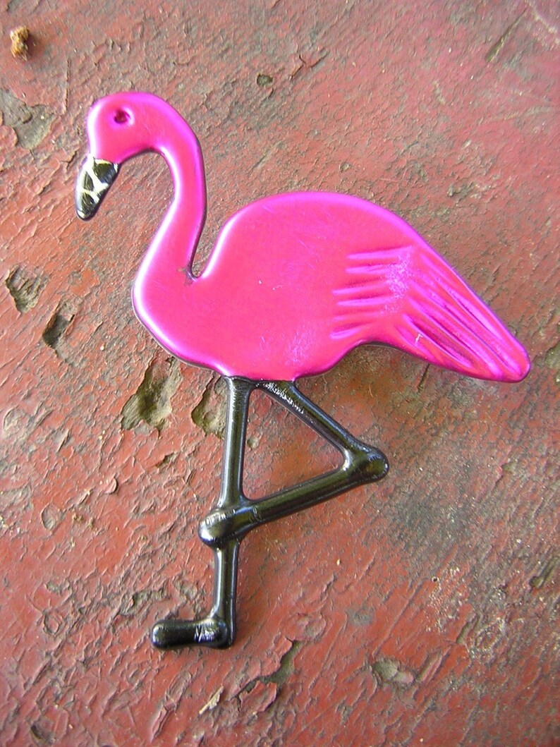 Pink Flamingo Pin Flamingo Brooch or Pink Flamingo Etsy