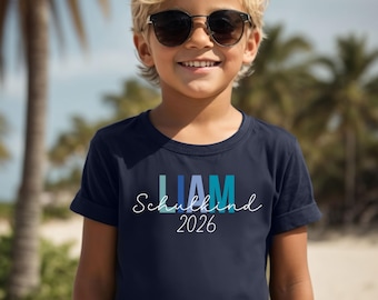 Personalized T-shirt for school enrollment, Schoolchild 2026, Gift for school enrollment, T-shirt for schoolchild, School enrollment shirt