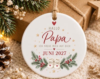 Dad Pregnancy Announcement Ornament, You’re Going to Be a Dad, Baby Announcement Gift, Christmas Pregnancy Reveal, Expectant Dad Gift 2027