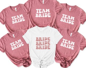 Bride and Team Bride JGA T-Shirts, T-Shirts for Hen Party, T-Shirts for Bachelor Party, Bride and Team Bride, Matching Bachelorette Shirts