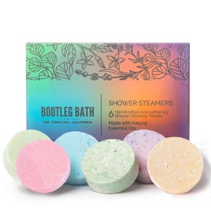 Shower Steamers Variety 6 Pack Aromatherapy Shower Bombs, Made with Natural & Essential Oil, Natural, Great Mother’s Day Gift- Free Shipping