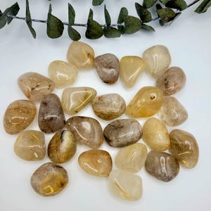 Golden Rutilated Quartz Tumbled Stones