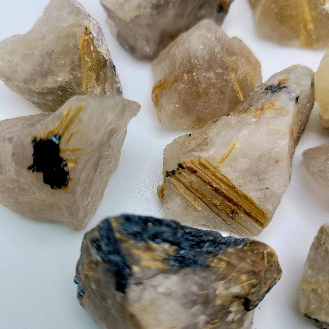 Gold Rutilated Quartz Raw Crystal - Ethically Sourced From Brazil - A ...
