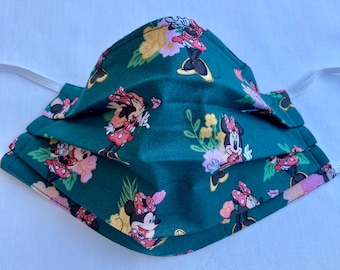 Disney Minnie Mouse Floral Cloth Face Mask with Filter Pocket