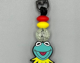 Schlüsselanhänger-Charm | Reißverschlusszieher | Frosch | Rucksack | Zubehör | Kinder | Muppets