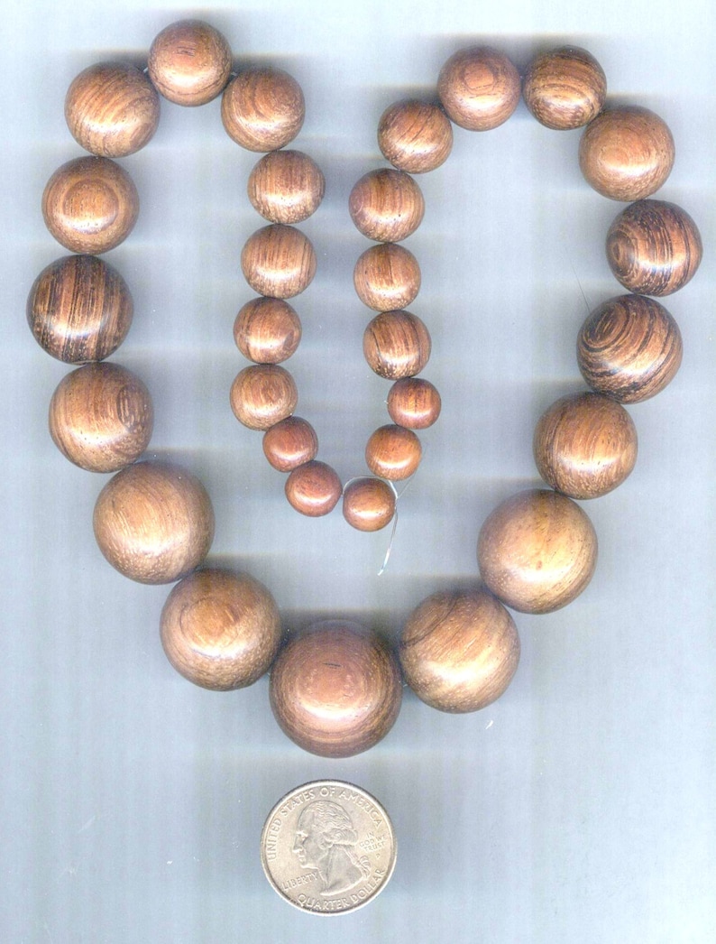 UNFINISHED NEW MATTE Bold /& Chunky Graduated Bayong Wood Beads 7-25mm 16in