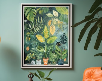 Tropical Plant Illustration: Modern Botanical Art Print (Digital Download)