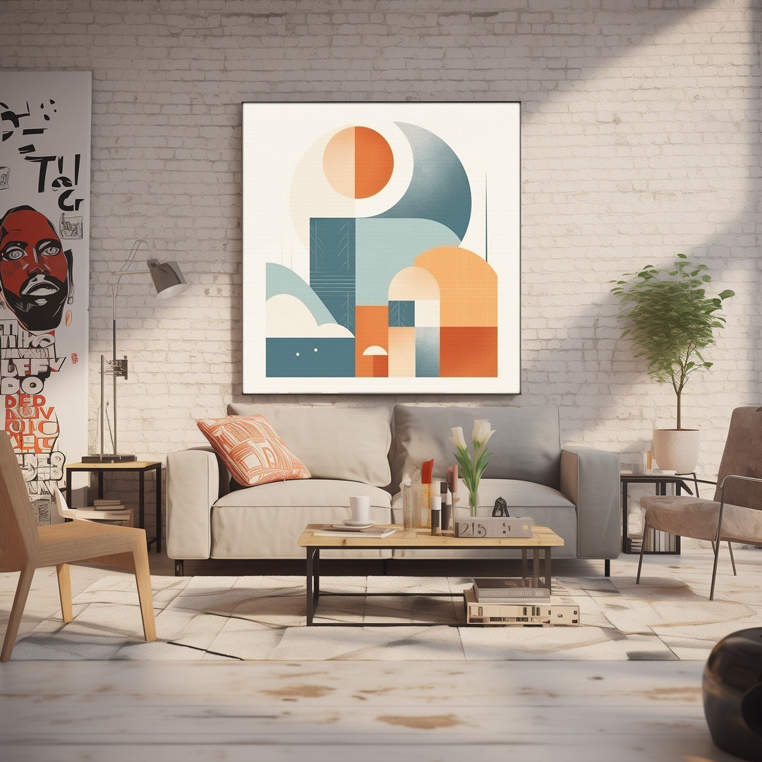 Nordic Abstract Art Print Set: Modern Geometric Wall Decor (digital ...