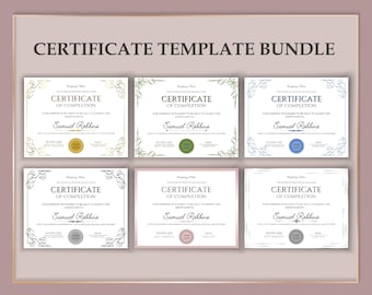 Editable Beauty Award Certificate Template | Printable Course Completion | Canva Design - Perfect for Customizable TDS-10 Certificates