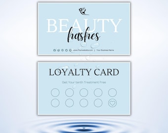 Loyalty Card | Loyalty Business Card | Beauty Loyalty Card | Salon Loyalty Card | Customer Loyalty Card | Loyalty Card Template Canva