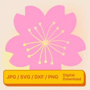 Sakura SVG • Sakura • Kirschblüte • Blume • Japanische Blume • Natur • dxf jpg png • Cricut Maschine • Digitale Datei • Sofort Download