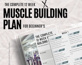 The Complete 12 Week Muscle Building Plan For Beginner's | Gym Workout Plan for Men and Women 2024.