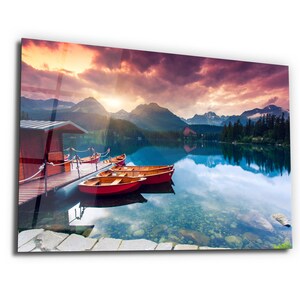 Tempered Glass Wall Art / Ocean Sunset Wall Art / Wall Decor / Large Wall Art / Ocean Sunset Window Decor / Christmas Gift