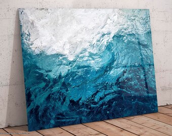 Glass Wall Art Ocean Glass Art Tempered Large Glass Wall Art Housewarming Gift Ocean Wall Decor