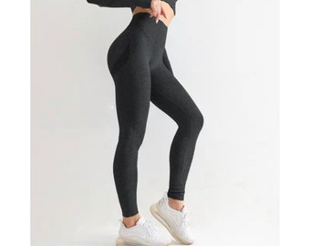 Women's High Waist Workout Seamless Scrunch Booty Leggings Butt Lift Gym Fitness