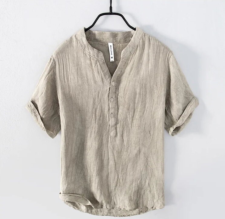 Men's Casual Linen Shirts Versatile and Comfortable - Etsy