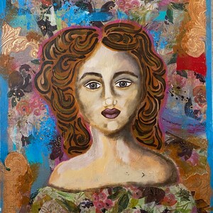 Spring - acrylic mixed media painting on canvas