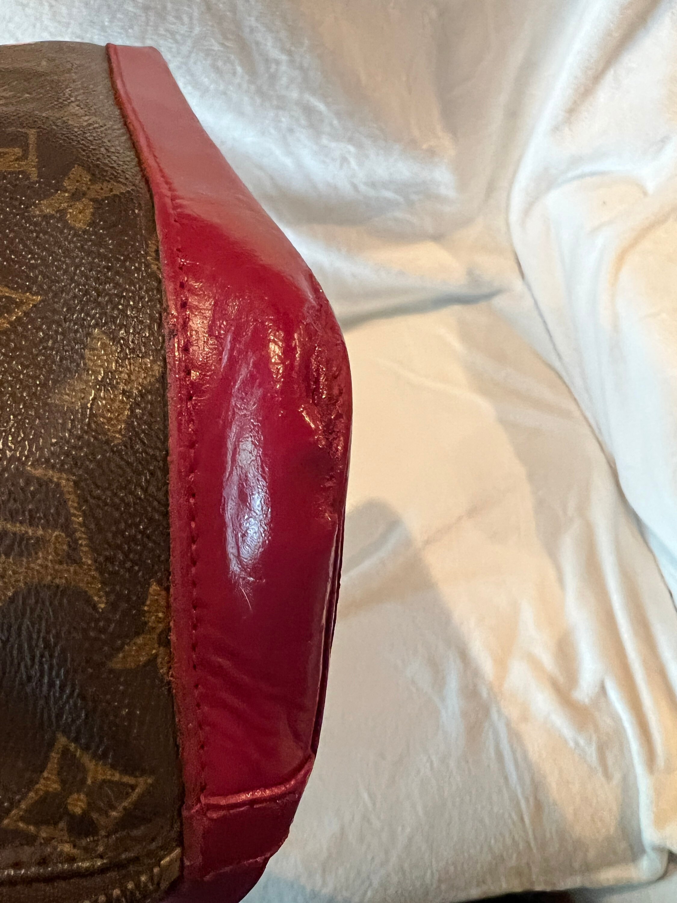 Vintage Designer Bag With Hand Painted Cherry Blossoms