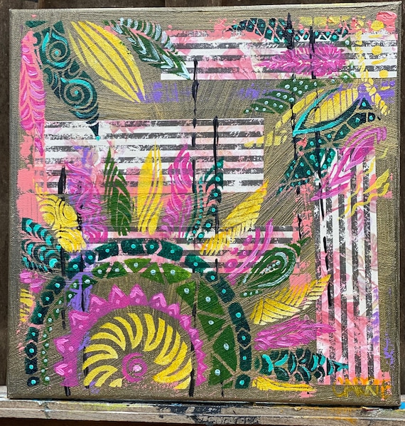 Mandala II - acrylic mixed media painting on canvas