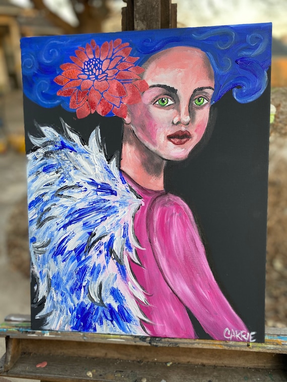 Helena - acrylic mixed media painting on canvas